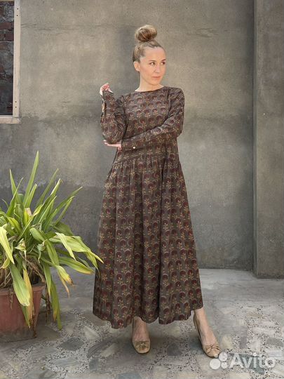 Платье в Бохо стиле, заниженная талия