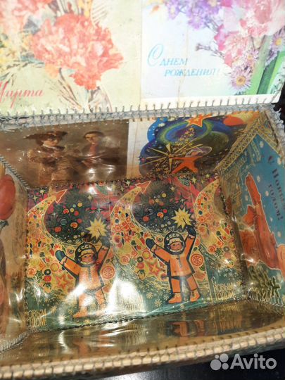 Шкатулка СССР из старинных открыток