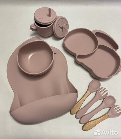 Набор детской силиконовой посуды 10 предметов