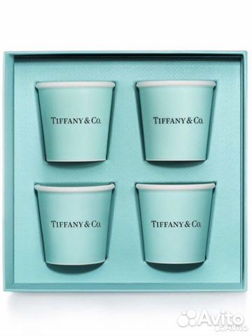 Кофейный набор 4 эспрессо фарфор Tiffany&Co
