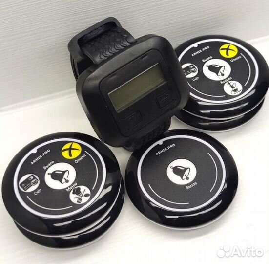 Кнопка вызова официанта, персонала с часами Эконом