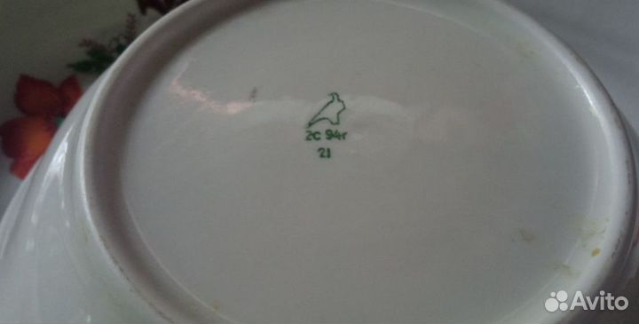 Салатник и блюдо из столового сервиза СССР, Дулево