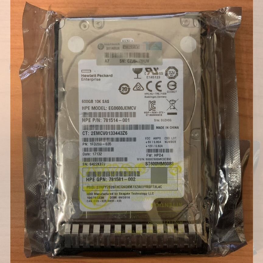[781516-B21] Жесткий Диск Hp 600gb 10k Sas 12g 2.5 781516-B21