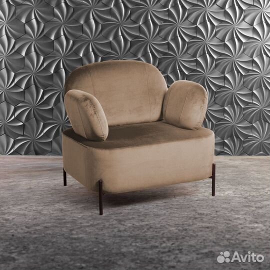 Кресло Dandy, бархат бежевый 5