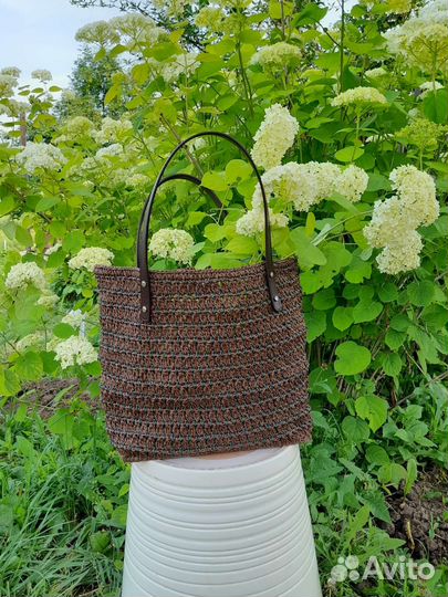Новая сумка вязаная из рафии