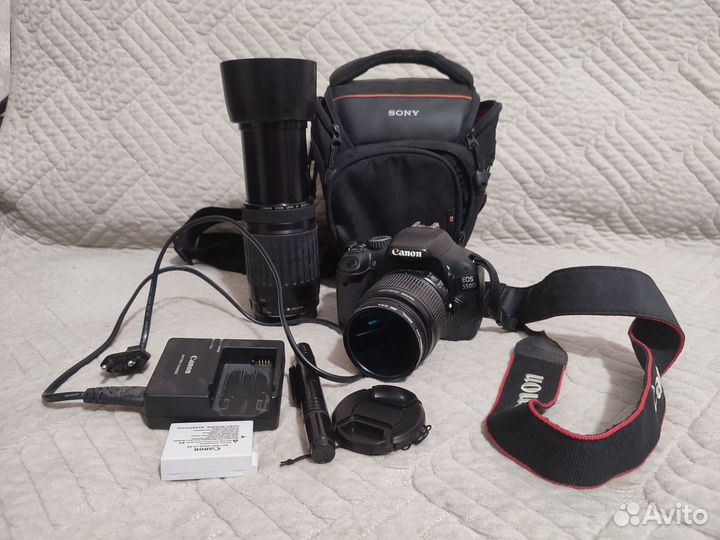 Зеркальный фотоаппарат canon 550d плюс объектив