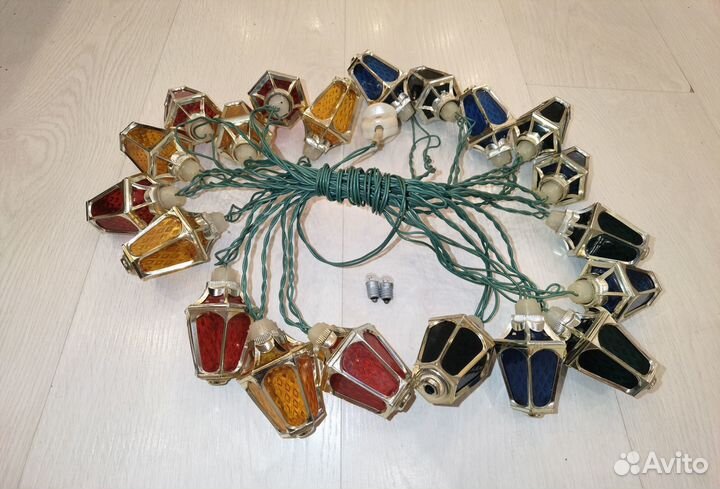 Советская гирлянда Фонарики Радуга 1 СССР