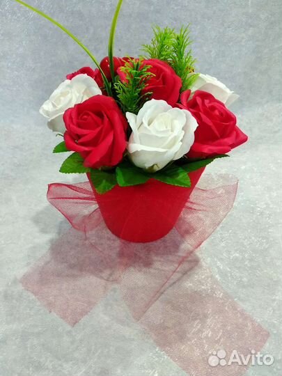 Букет из мыльных роз