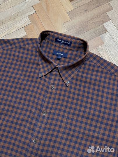 Gant Double Brush Twill Рубашка в клетку