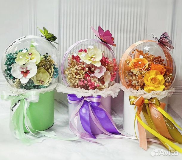 Букет светильник из гипсофила