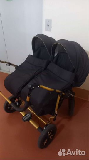 Коляска для двойни 3 в 1 Mikado gold star