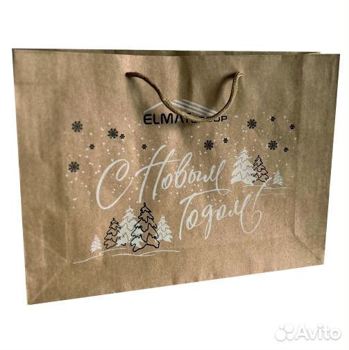 Пакеты крафт с верёвочными ручками