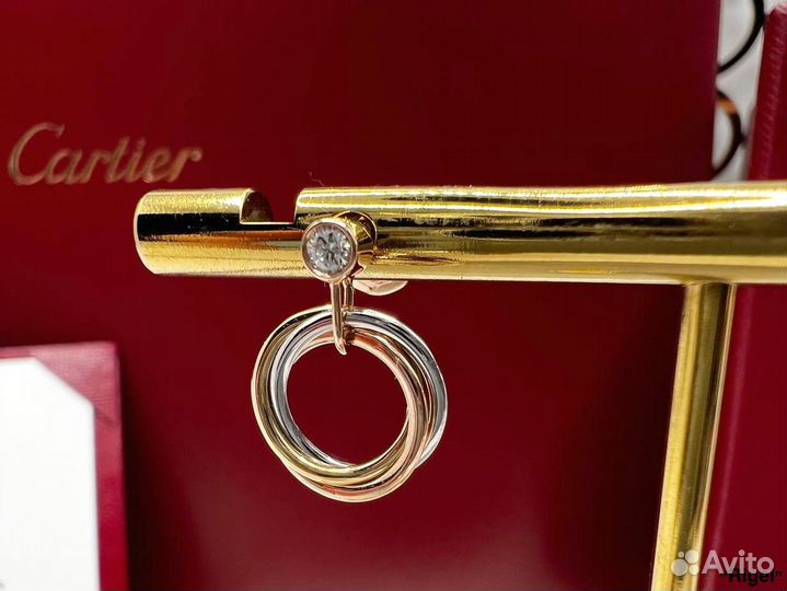 Серьги Cartier Trinity (мск)