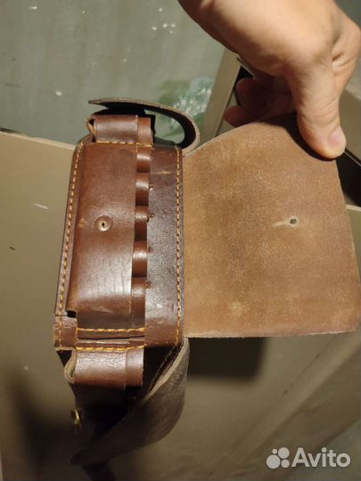 Патронташ 12 калибр кожа