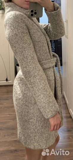 Пальто серое размер 38, xs