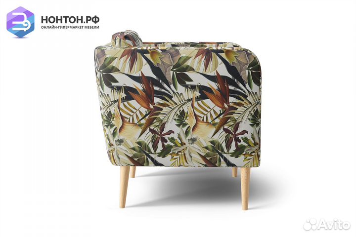 Кресло Райдо бежевое с принтом