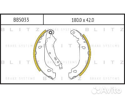 Колодки торм зад бараб renault simbol (180х42)