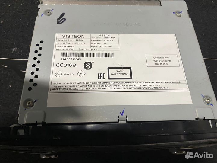 Штатная магнитола nissan tiida c13