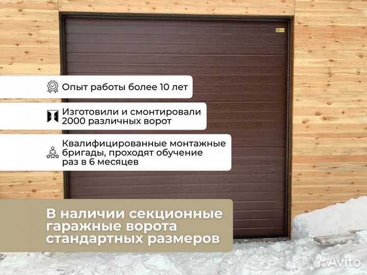 Гаражные секционные ворота