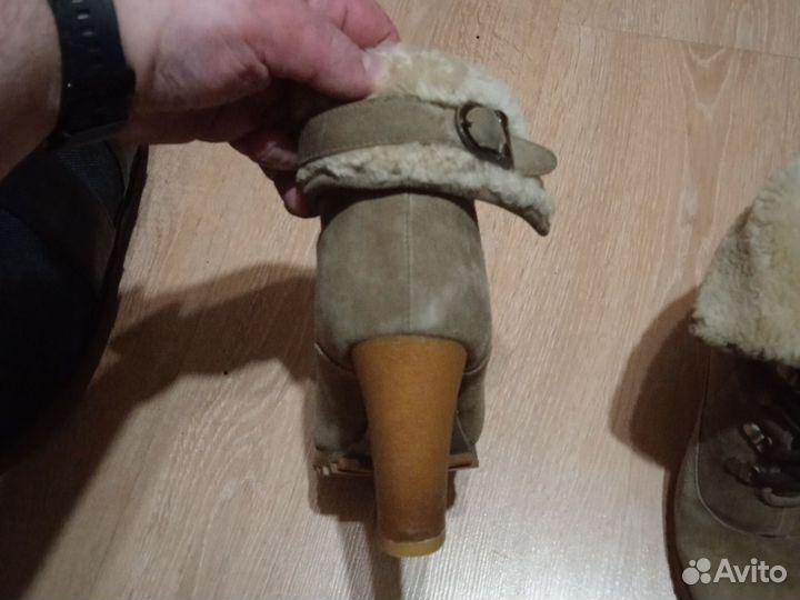 Женская зимняя обувь 38 раз. Натур. Замша и мех