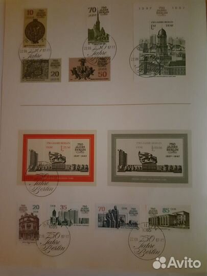 Почтовые марки 1987 гдр 750 летию Берлина