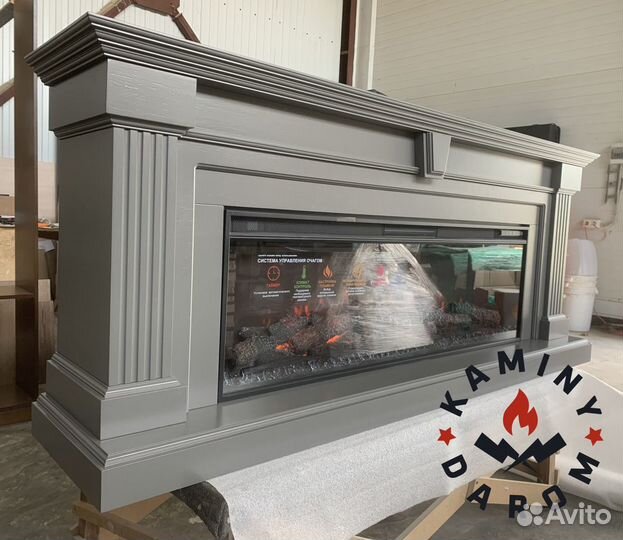 Электрокамин широкий
