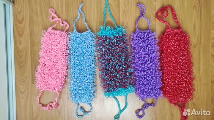 Мочалки ручной вязки