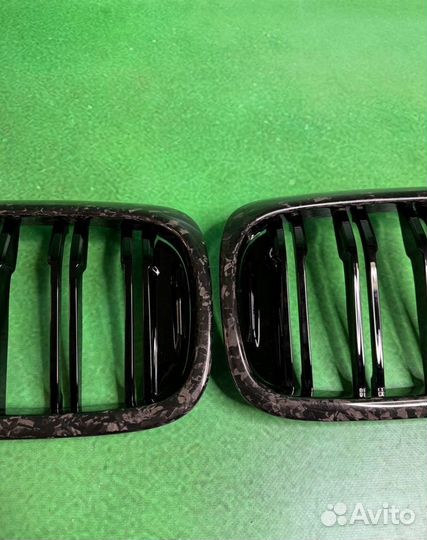 Решетка Ноздри Кованный карбон BMW G30 M5 F90