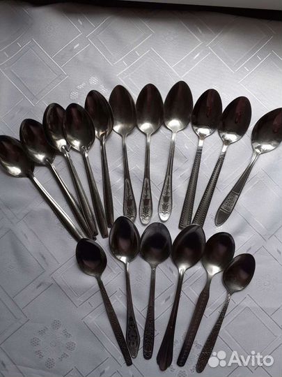 Наборы ложки нерж и мельхиор вилки лопатки