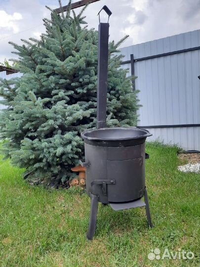 Печь под казан 4л с дымоходом