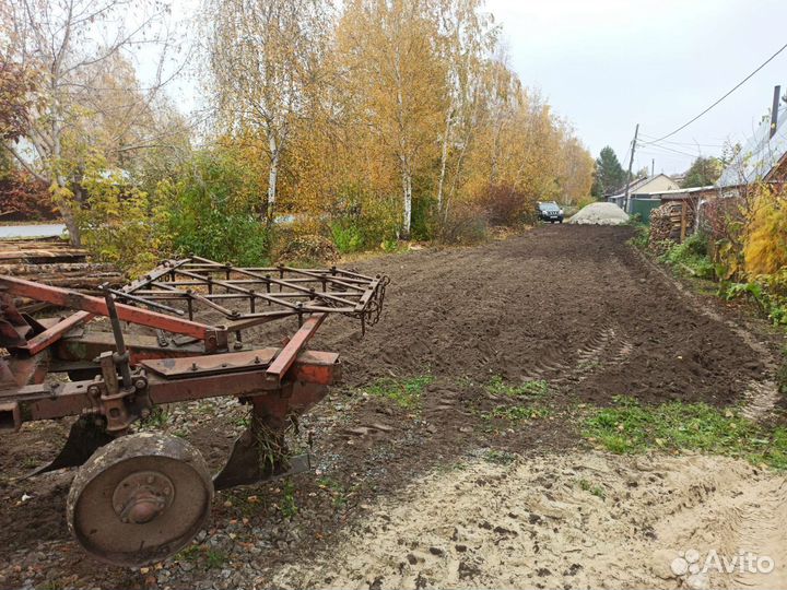 Вспашка фрезой и плугом