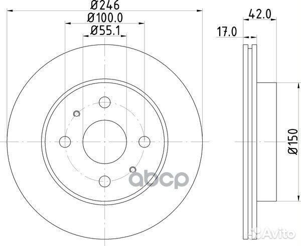 Диск тормозной перед ND1036K nisshinbo