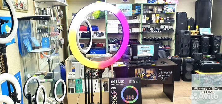 Кольцевая Лампа 56 см со Штативом MJ-56 v.2