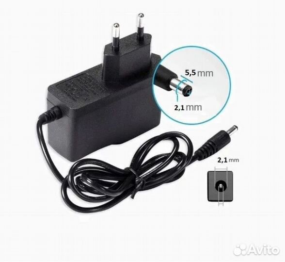 Блок питания 5в 1а с размером штекера 5,5мм*2,1мм