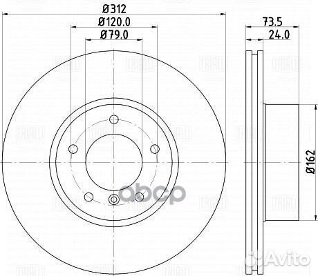 Диск торм. для а/м BMW 1 (F20) (11) /2 (F22)