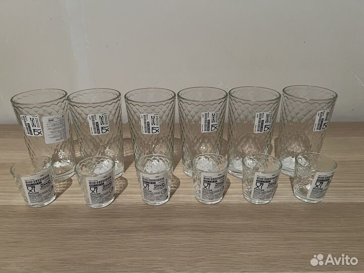 Набор стаканов и стопок икеа смориска новые