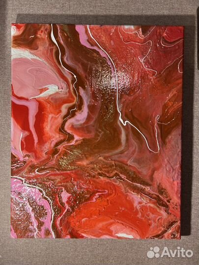 Картина в интерьер абстракция флюид-арт