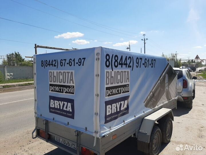 Тент с рекламой на прицеп