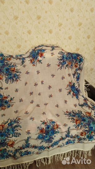 Павловопосадский платок СССР шерсть 145х145