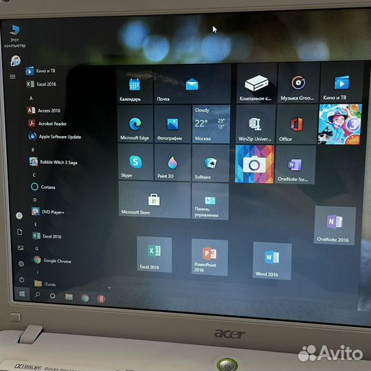 Acer 5720 озу 4 Гб, 15,6; акб работает