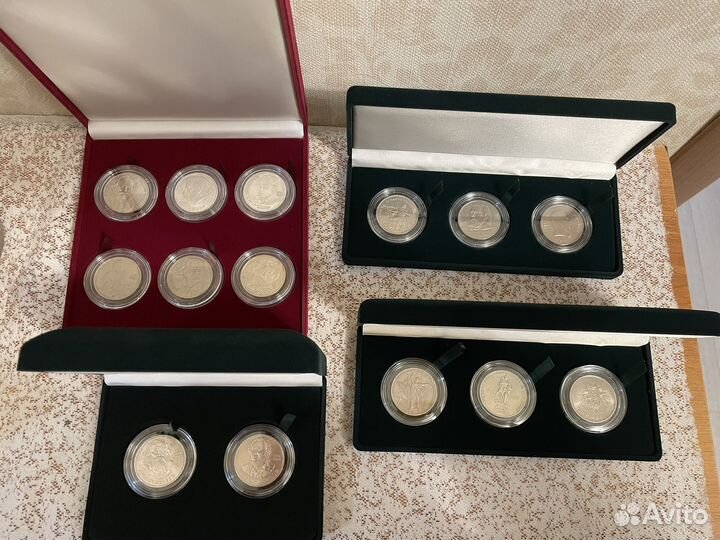 Набор монет СССР 1рубль писатели, ученые