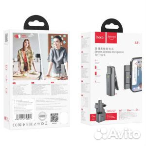 Беспроводной петличный микрофон hoco S31 Stream ми