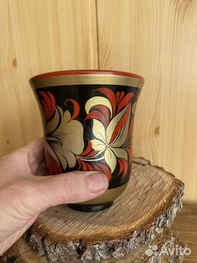 Ваза. Хохлома. Дерево. СССР