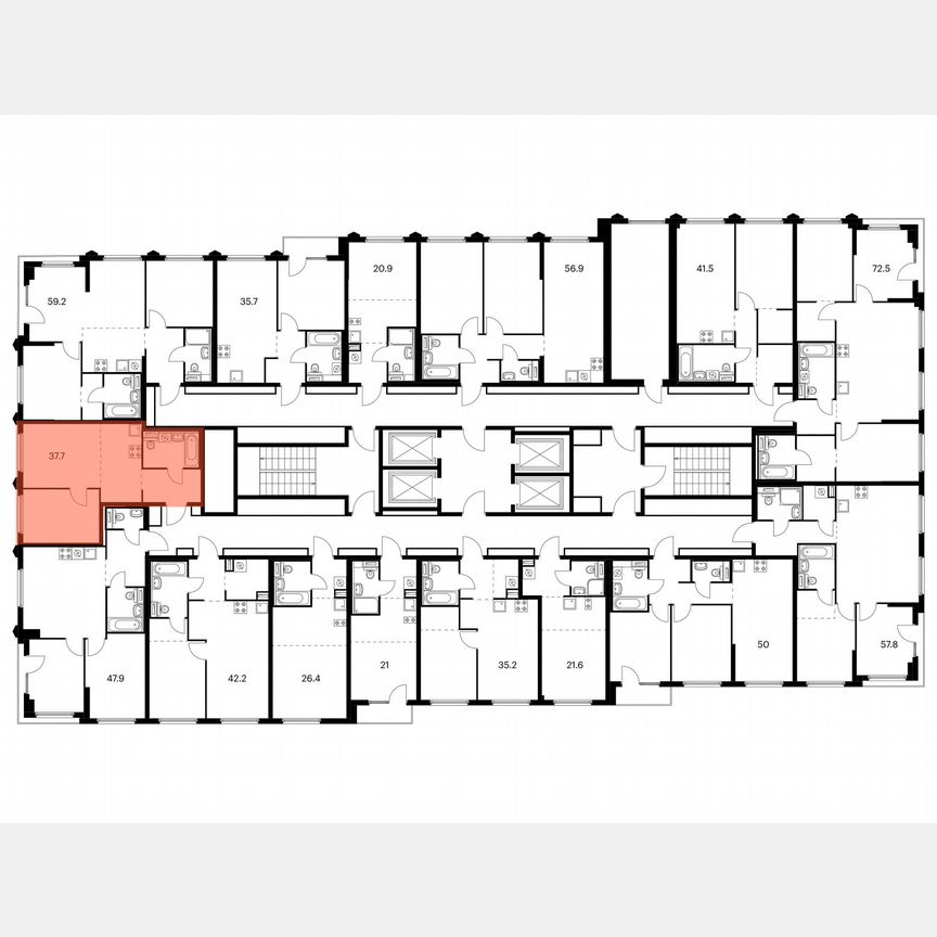 1-к. квартира, 37,7 м², 14/32 эт.