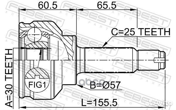 ШРУС внешний mitsubishi lancer CS 2000-2009 041