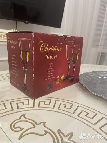 Хрустальные фужеры богемия