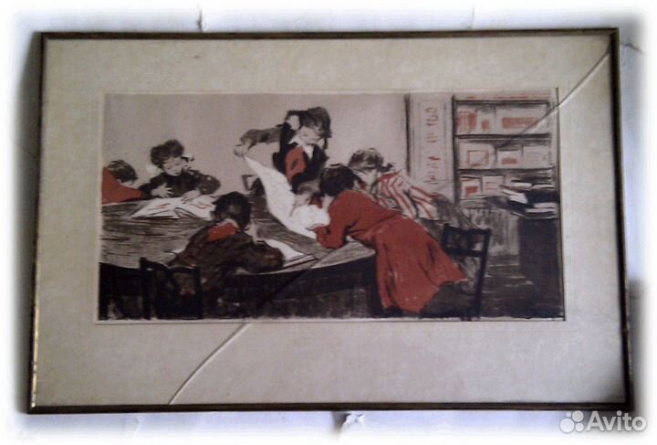 Литография офорт Л. Хинштейн А. Веселов А.Давыдов