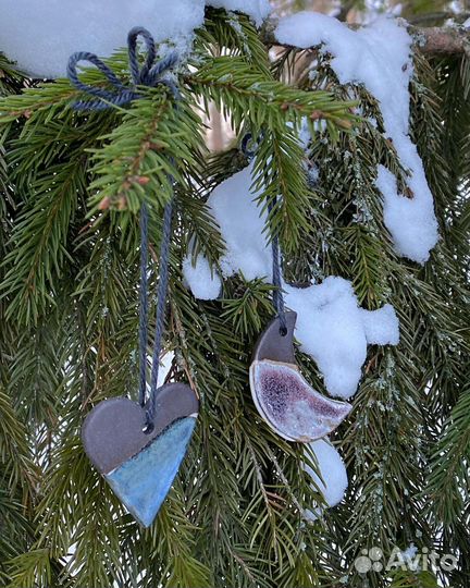 Ёлочные игрушки. Керамика ручной работы