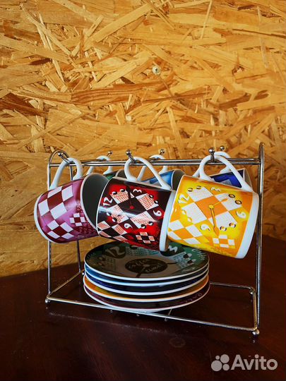 Сервиз кофейный клетка на 5 персон