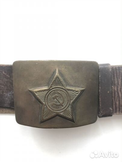 Ремень армейский СССР кожаный